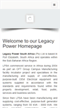 Mobile Screenshot of legacypower.co.za