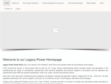 Tablet Screenshot of legacypower.co.za